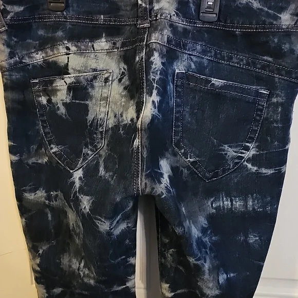 BONGO Denim Tie-Dye Stretch Skinny Jeans - Picture 6 of 6